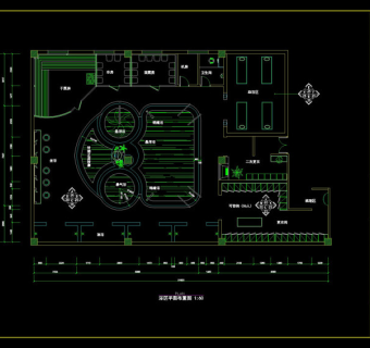 洗浴中心cad图素材