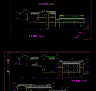 现代风格历史博物馆cad图纸