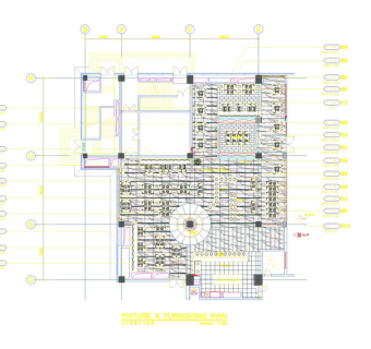 全日制餐厅平面图cad图纸