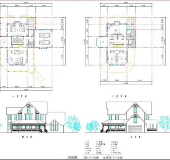 欧式二层别墅CAD图纸
