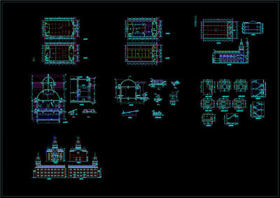 某三层教堂建施CAD图纸