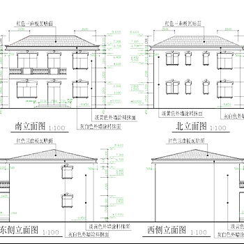 农村二层住宅CAD图纸