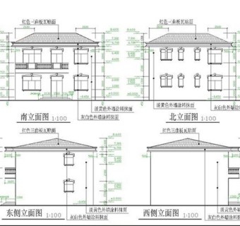 农村二层住宅CAD图纸