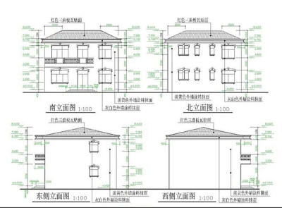 农村二层住宅CAD图纸