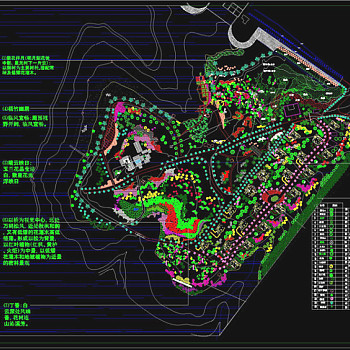 某水库风景区景观规划图CAD图纸
