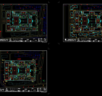 寺庙主配套建筑cad图稿