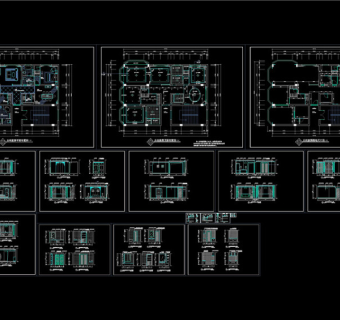 总统套房装修施工图CAD图纸