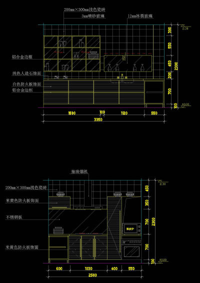 厨房cad图素材