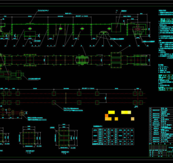 刮板输送机总图CAD机械图纸