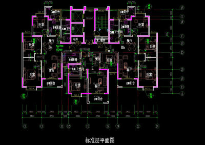 三户cad图纸