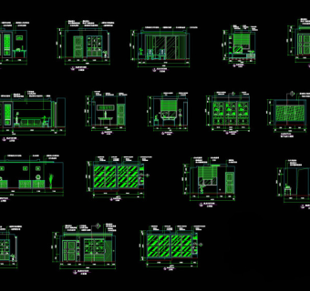 中式风格室内装修大样图cad图纸