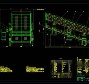 振动筛图CAD机械图纸