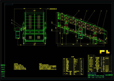 振动筛图CAD机械图纸