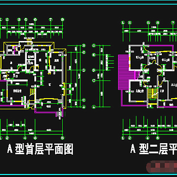 CAD别墅平面图