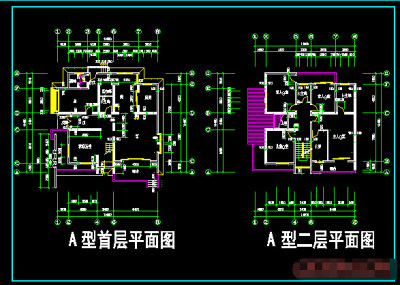 CAD别墅平面图