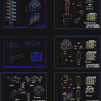 螺旋梯cad图纸