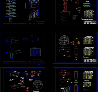 螺旋梯cad图纸