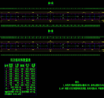现浇板钢筋构造图cad图纸
