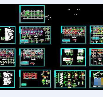 三室坡屋顶cad住宅楼设计施工图