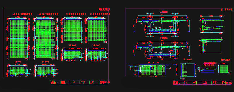 节段普通钢筋布置图cad图纸