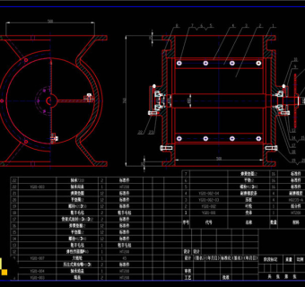 叶轮给料机总图CAD机械图纸