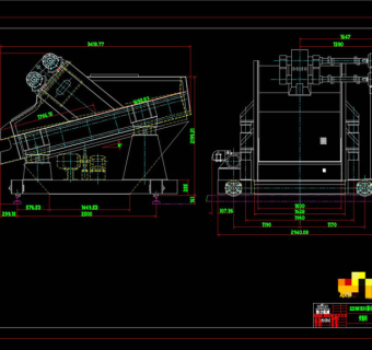 矿用筛CAD机械图纸