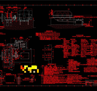 磨机减速机CAD机械图纸