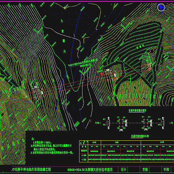 桥位地形图cad图纸