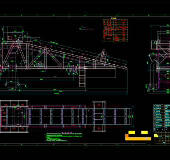 带除尘重型卸料车CAD机械图纸