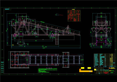 带除尘重型卸料车CAD机械图纸