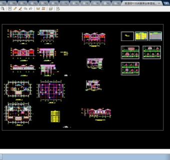 渡假村总统套房全套建筑cad设计施