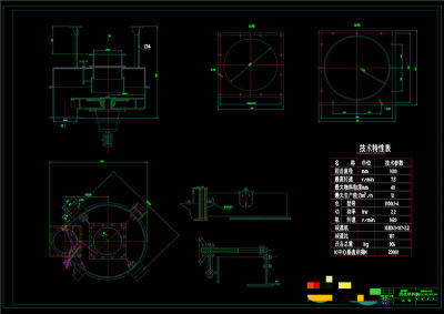 圆盘给料机CAD机械图纸