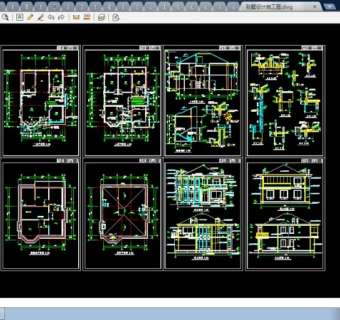 两层别墅设计cad施工图