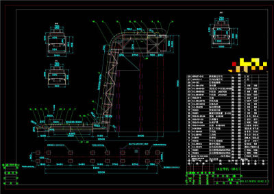 大倾角皮带机总图CAD机械图纸