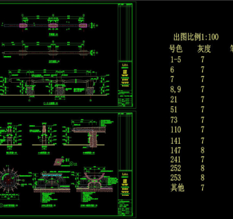 水墙CAD景观图纸