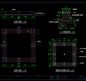 树池坐凳cad图纸