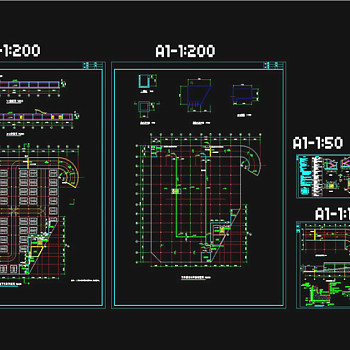 某地下车库建筑图CAD图纸