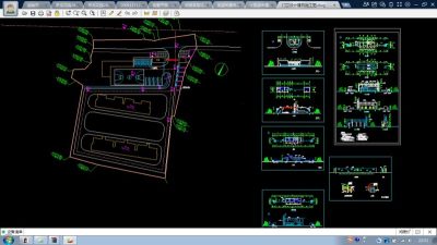 大型社区门卫设计CAD建筑施工图纸