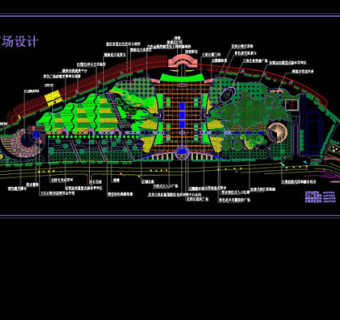 大洲坝广场cad图纸