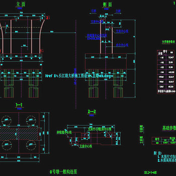 墩一般构造图cad图纸