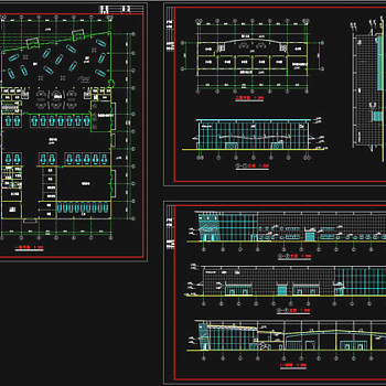 汽车店建筑施工图CAD图纸