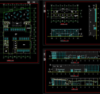 汽车店建筑施工图CAD图纸
