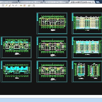 经典多层住宅楼建筑CAD平面立剖图