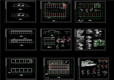 汽车库建筑、结构施工图CAD图纸