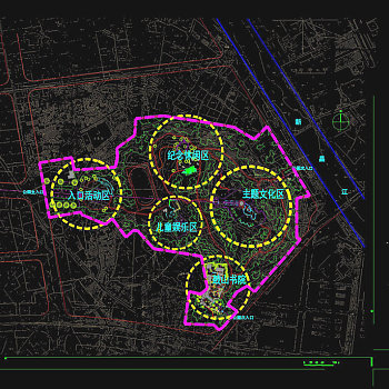 新昌鼓山公园cad图纸素材