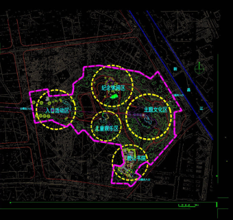 新昌鼓山公园cad图纸素材