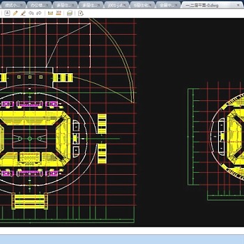 某二层体育馆平面CAD施工工程图纸
