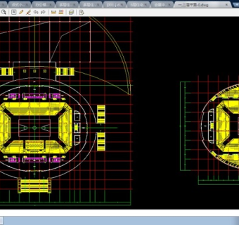 某二层体育馆平面CAD施工工程图纸