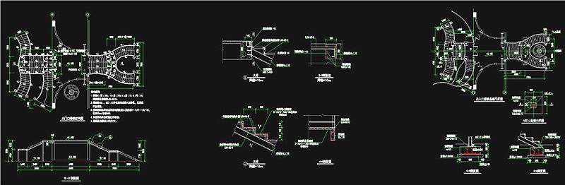 钢梯CAD景观图纸