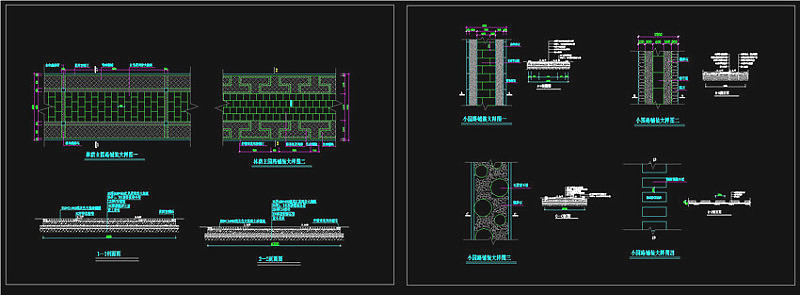园路施工图CAD景观图纸